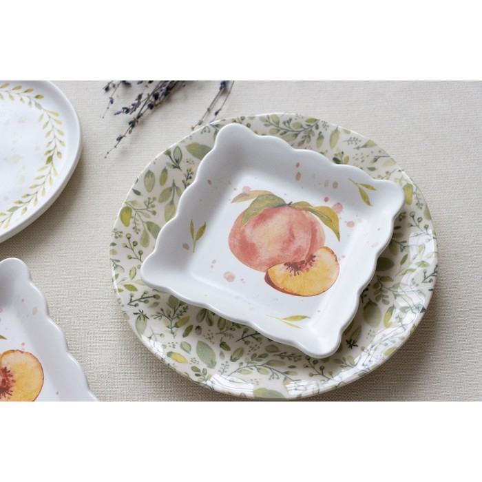 Тарелка керамическая &laquo;Летний день&raquo;, 21.5 см, цвет белый