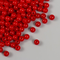 Набор бусин "Жемчуг" d 6 мм, 250 гр, красный