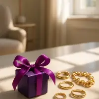 Коробочка подарочная складная &laquo;Презент&raquo; 6&times;6&times;6, фиолетовый