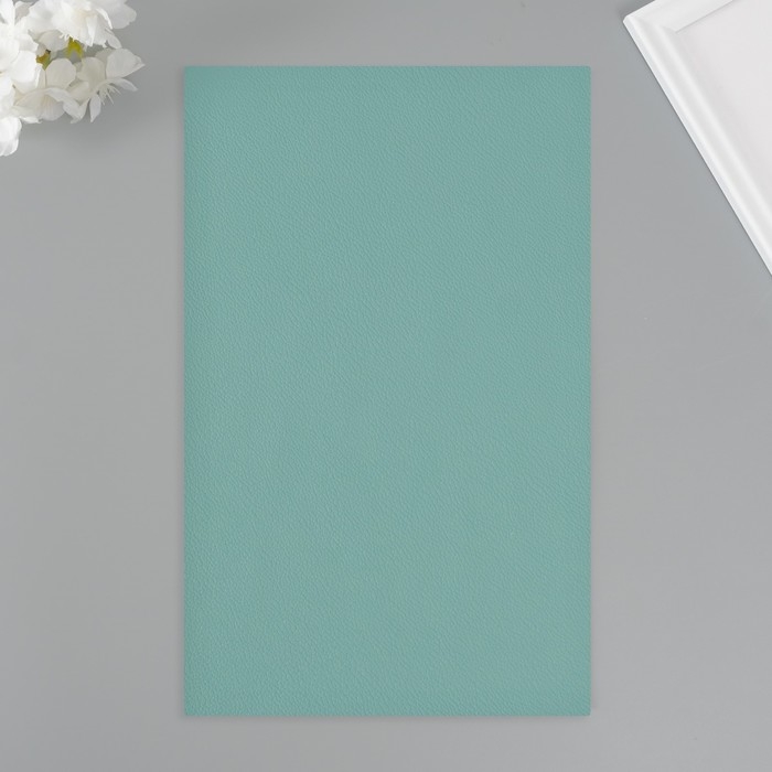 Лист для творчества иск.кожа Лист для творчества иск.кожа "Рисунок Личи" мятный лист 33х20 см толщина 0,7 мм