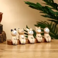 Сувенир &laquo;Зверушки на скамейке&raquo;, 18&times;6&times;4.5 см, дерево, коричневый