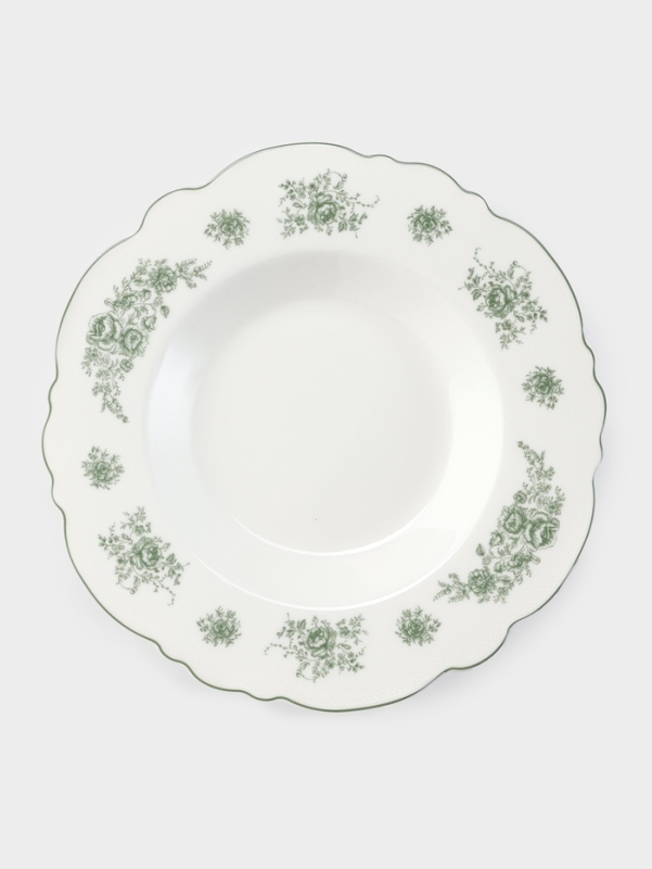 Тарелка глубокая WY Emerald Essence, d=21.5 см, фарфор, белая