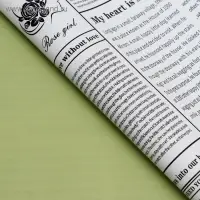 Плёнка матовая двухсторонняя &laquo;Газета&raquo; зелёный, 0.58&times;0.58 м