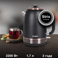 Чайник HYK-S4501 1.7л. 2200Вт черный
