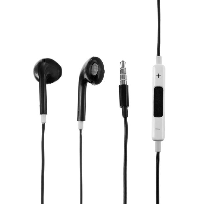 Наушники Luazon VBT 1.2, вкладыши, микрофон, чёрные