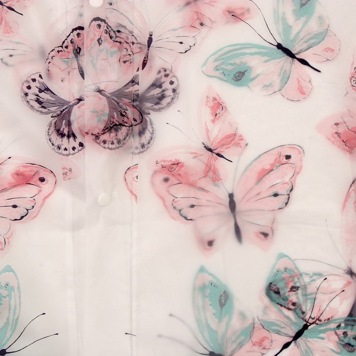 Дождевик детский &laquo;Бабочки&raquo;, рост 125-155 см