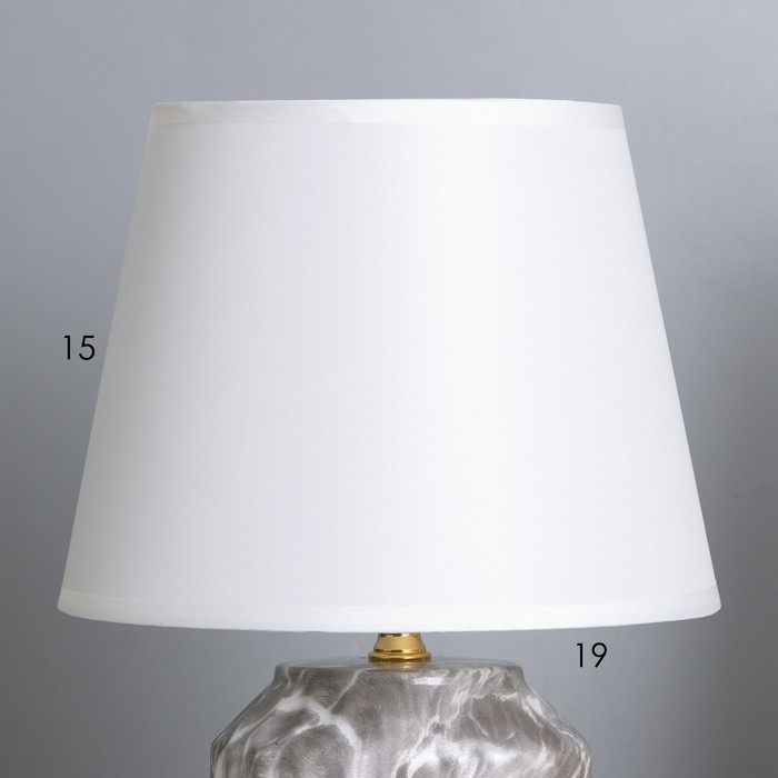 Лампа настольная "Вероника" 1х40Вт Е14 черный/белый 20х20х31см