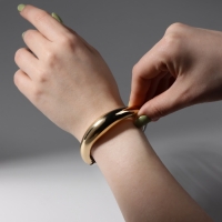 Браслет металл &laquo;Тренд&raquo; объёмный, цвет серебрено-золотой