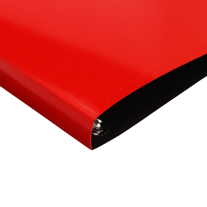 Папка А4, на 4 кольцах, Calligrata DeLuxe, 700 мкм, корешок 25 мм, красная