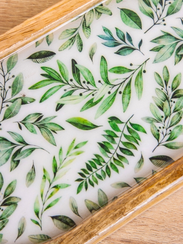 Набор розеток на подносе "Оливковая ветвь" (3 шт) дерево манго 33,5х13х6,5 см