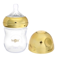 Бутылочка для кормления с наклейками &laquo;Я тут главный&raquo; от 0 мес., 150 мл., цвет золотой, M&B