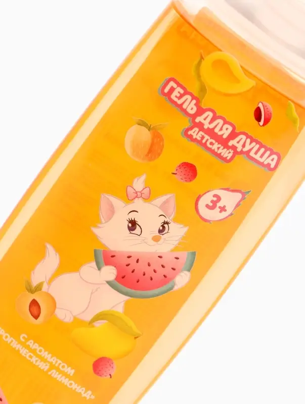 Детский гель для купания, 250 мл, аромат тропический лимонад, Кошечка
