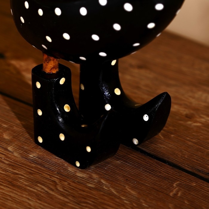 Сувенир "Уточка в чёрном" дерево 25х7х25 см