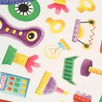 Книжка с наклейками "Роботы"