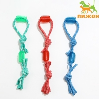 Игрушка канатная с жевательными элементами "Зубочистка", 45 см, микс цветов Игрушка канатная с жевательными элементами "Зубочистка", 45 см, микс цветов