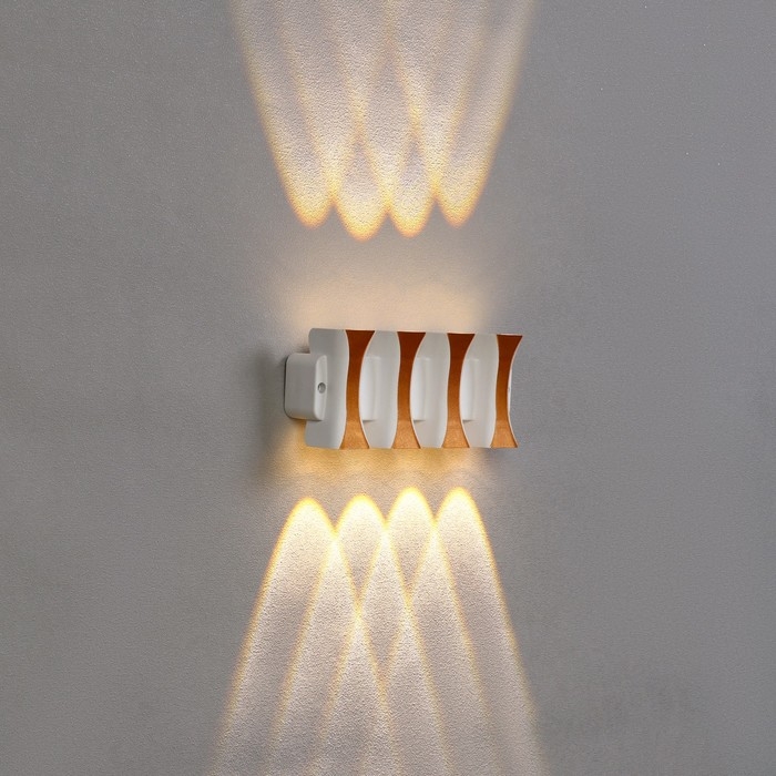 Светильник фасадный &laquo;Элегант&raquo;, FSD-041, 8 Вт, 3000К, 4 луча, IP65, 220 В, пластик, белый