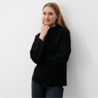 Лонгслив женский MINAKU: Casual Collection цвет чёрный, р-р 50