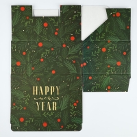 Коробка подарочная новогодняя складная &laquo;С новым годом&raquo;, 22 х 15 х 10 см, Новый год