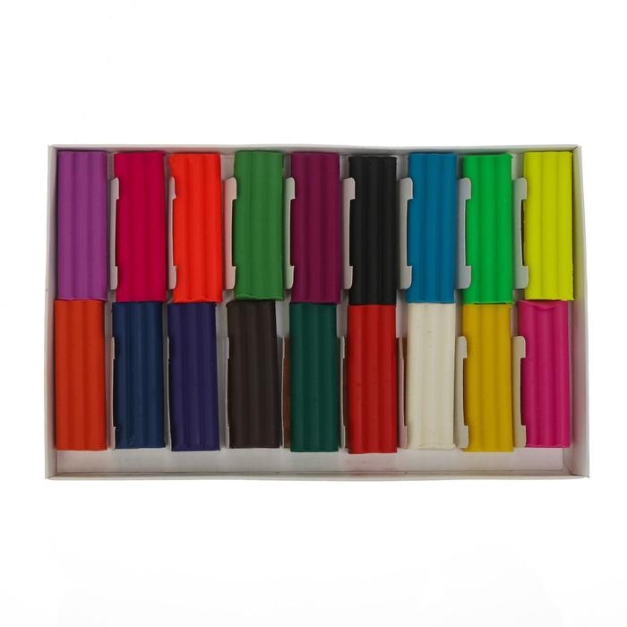 Пластилин восковой 18 цветов по 15 г Пластилин восковой 18 цветов по 15 г "Каляка-Маляка", со стеком