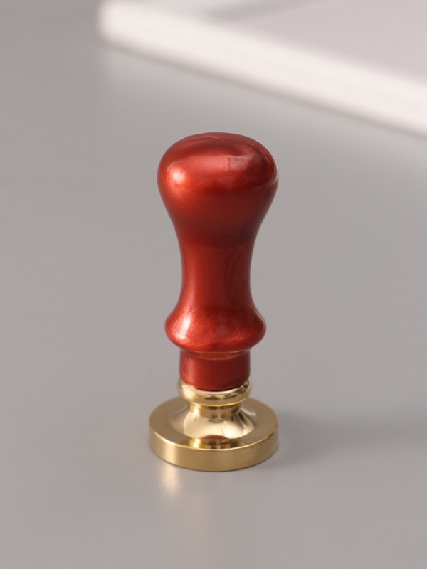 Печать для сургуча с пластиковой ручкой "Венок с буквой C" 2,5х2,5х6,3 см