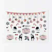 Наклейки для ногтей &laquo;Счастливого Рождества&raquo;, фольгированные, разноцветные