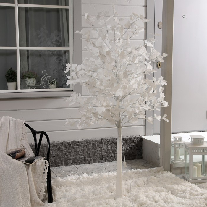 Светодиодное дерево &laquo;Клён белый&raquo; 1.8 м, 350 LED, постоянное свечение, 220 В, свечение тёплое белое
