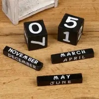 Календарь настольный &laquo;Морская звезда&raquo;, 10.5&times;5.5&times;18 см, дерево, золотисто-синий