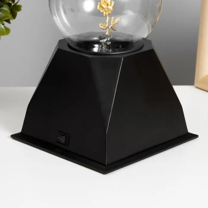 Плазменный шар "Роза золотая" 21х14х10 см RISALUX