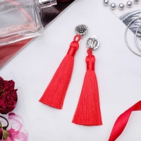 Клипсы &laquo;Кисти&raquo;, цвет ярко-красный, L кисти 7 см