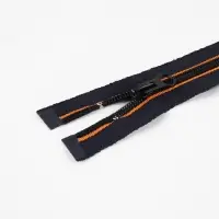 Молния &laquo;Спираль&raquo;, №5, разъёмная, замок автомат, 60 см, оранжевая, тёмно-синяя