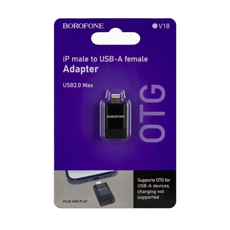Переходник BV18 OTG Lightning USB 2.0 Borofone