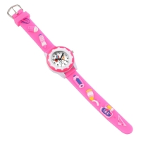 Часы наручные детские, "Художник", d-3 см, ремешок силикон l-20 см, розовые Часы наручные детские, "Художник", d-3 см, ремешок силикон l-20 см, розовые