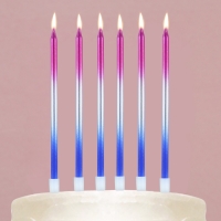 Свечи для торта &laquo;Make a wish&raquo;, 6 шт., 13 х 0,5 см