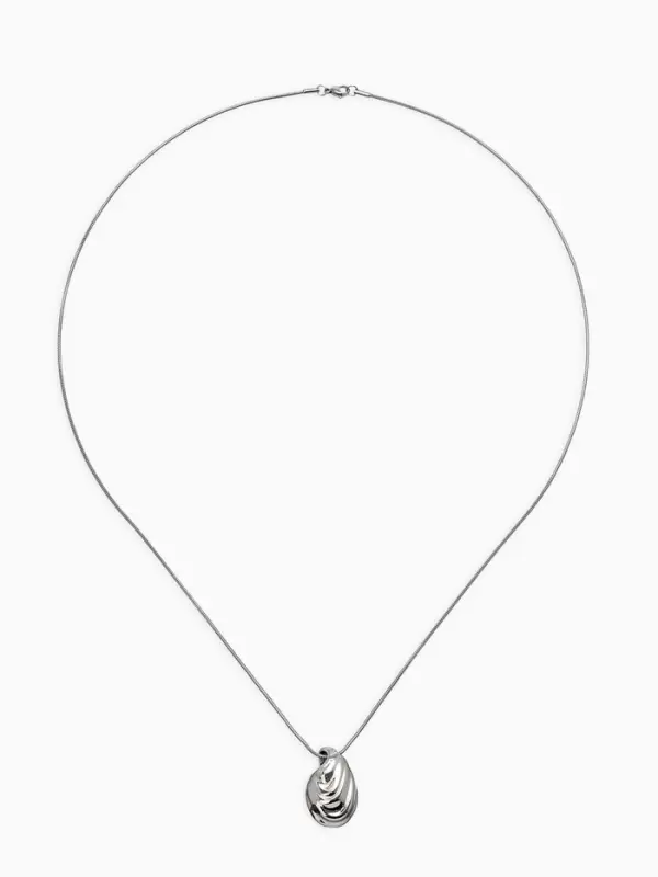 Кулон на цепочке "Ракушка", цвет серебро 75см