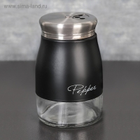 Солонка стеклянная &laquo;Стиль&raquo;, 160 мл, надпись МИКС