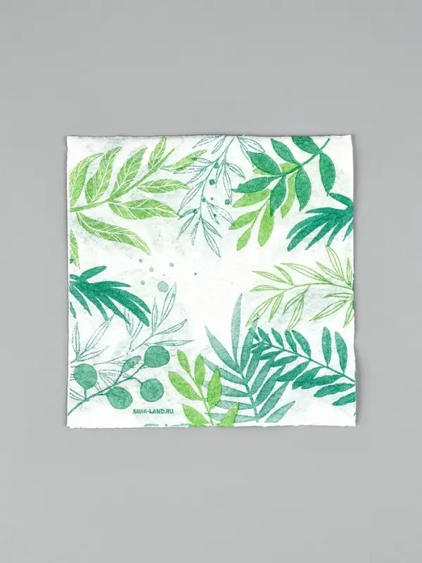 Салфетки бумажные однослойные &laquo;Узоры природы&raquo;, 24х24 см, 50 шт