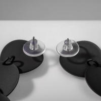 Серьги металл &laquo;Азелия&raquo; круги, трио, цвет чёрный