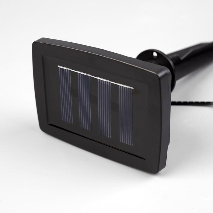 Гирлянда Uniel «Нить» 2.1 м с насадками «Огненные шары», IP44, тёмная нить, 80 LED, эффект пламени, 1 режим, солнечная батарея Гирлянда Uniel «Нить» 2.1 м с насадками «Огненные шары», IP44, тёмная нить, 80 LED, эффект пламени, 1 режим, солнечная батарея