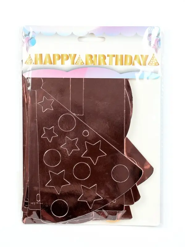 Гирлянда "Happy Birthday" розовое золото