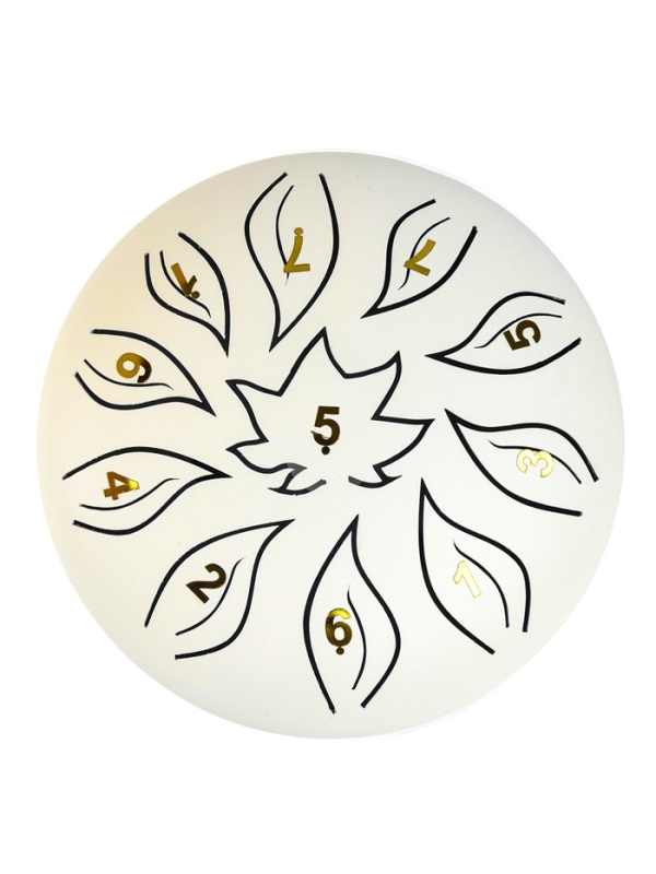 Глюкофон - музыкальный инструмент, цветок белый, 11 лепестков, 18 х 18 х 11 см