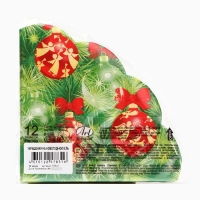 Новогодние салфетки бумажные Art Bouquet Rondo &laquo;Украшение на новогоднюю ель&raquo;, 3 слоя, d 32 см., 12 шт.