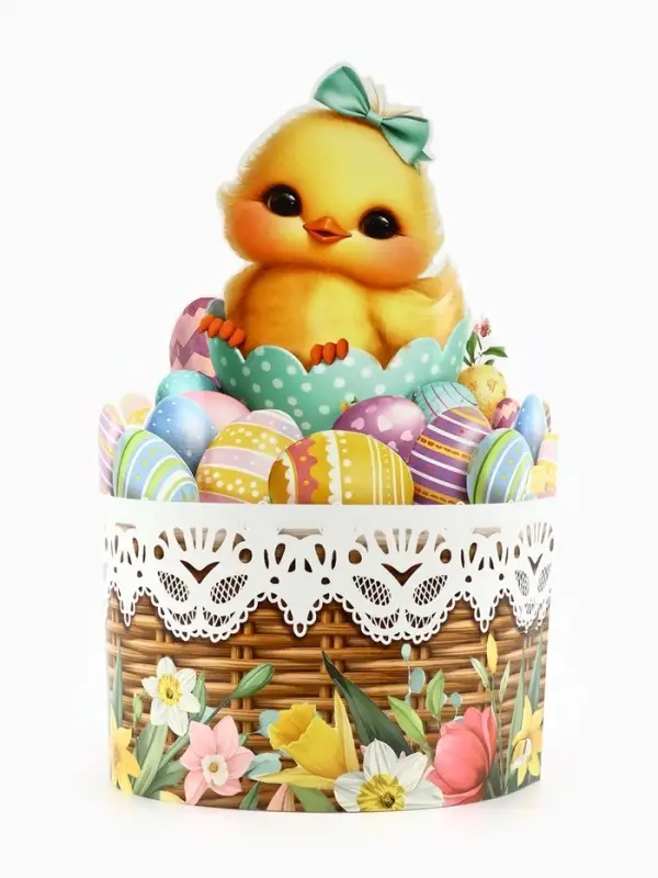 Форма ободок для кулича &laquo;Цыплёнок&raquo;, на Пасху, 41.6&times;20.4 см