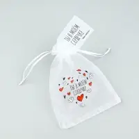 Мешочек подарочный из фатина с термонаклейкой &laquo;Ты в моем сердечке&raquo;, 11 х 16 см +/- 1.5 см