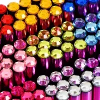 Карандаш чернографитный &laquo;Радуга&raquo; твёрдость НВ, голография, заточенный, со стразой