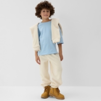 Костюм флисовый (худи и брюки) детский MINAKU: Fleece Soft, цвет бежевый, рост 98 см