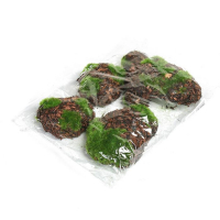 Мох искусственный &laquo;Камни&raquo;, с корой, набор 6 шт., Greengo