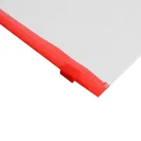 Папка-конверт на ZIP-молнии A5, 150 мкм, Calligrata, прозрачная, красная молния