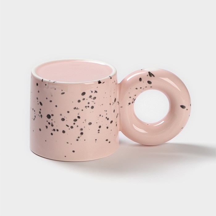 Кружка керамическая &laquo;Бублик&raquo;, 300 мл, цвет розовый