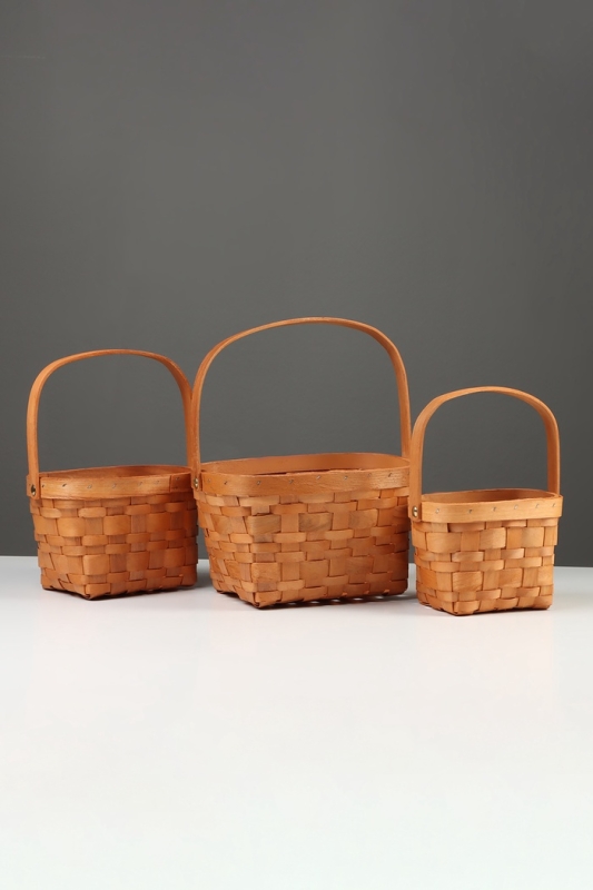 Набор корзин плетёных, 3 шт., 26×19×12 см, 20×15×11 см, 17×11×10 см, ива, натуральный цвет Набор корзин плетёных, 3 шт., 26×19×12 см, 20×15×11 см, 17×11×10 см, ива, натуральный цвет
