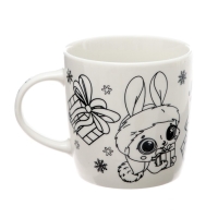 Кружка под раскраску на новый год &laquo;Много подарков&raquo;, 300 мл, новогодний набор для творчества